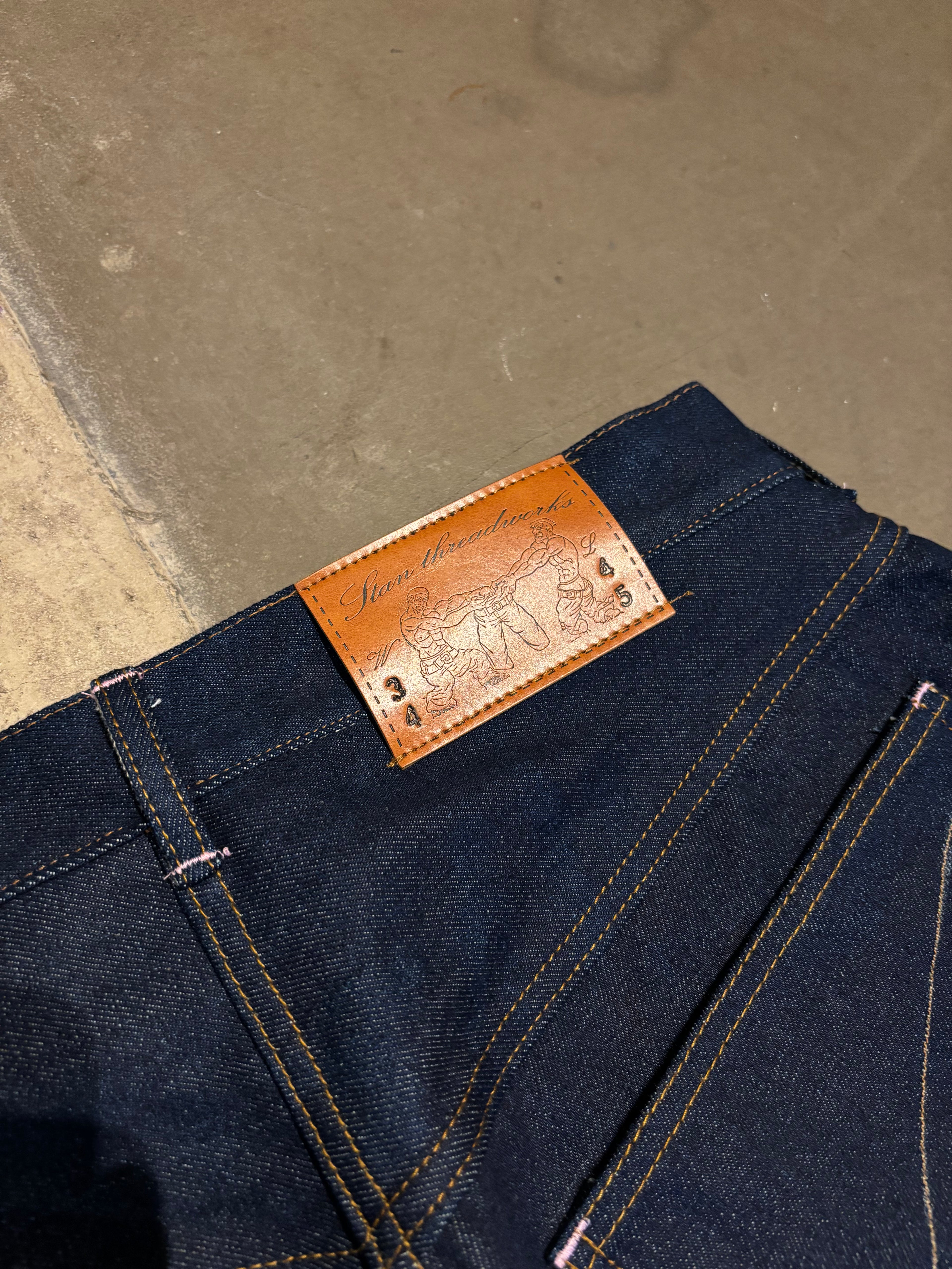 Indigo Pink Tack Ultra-Baggy