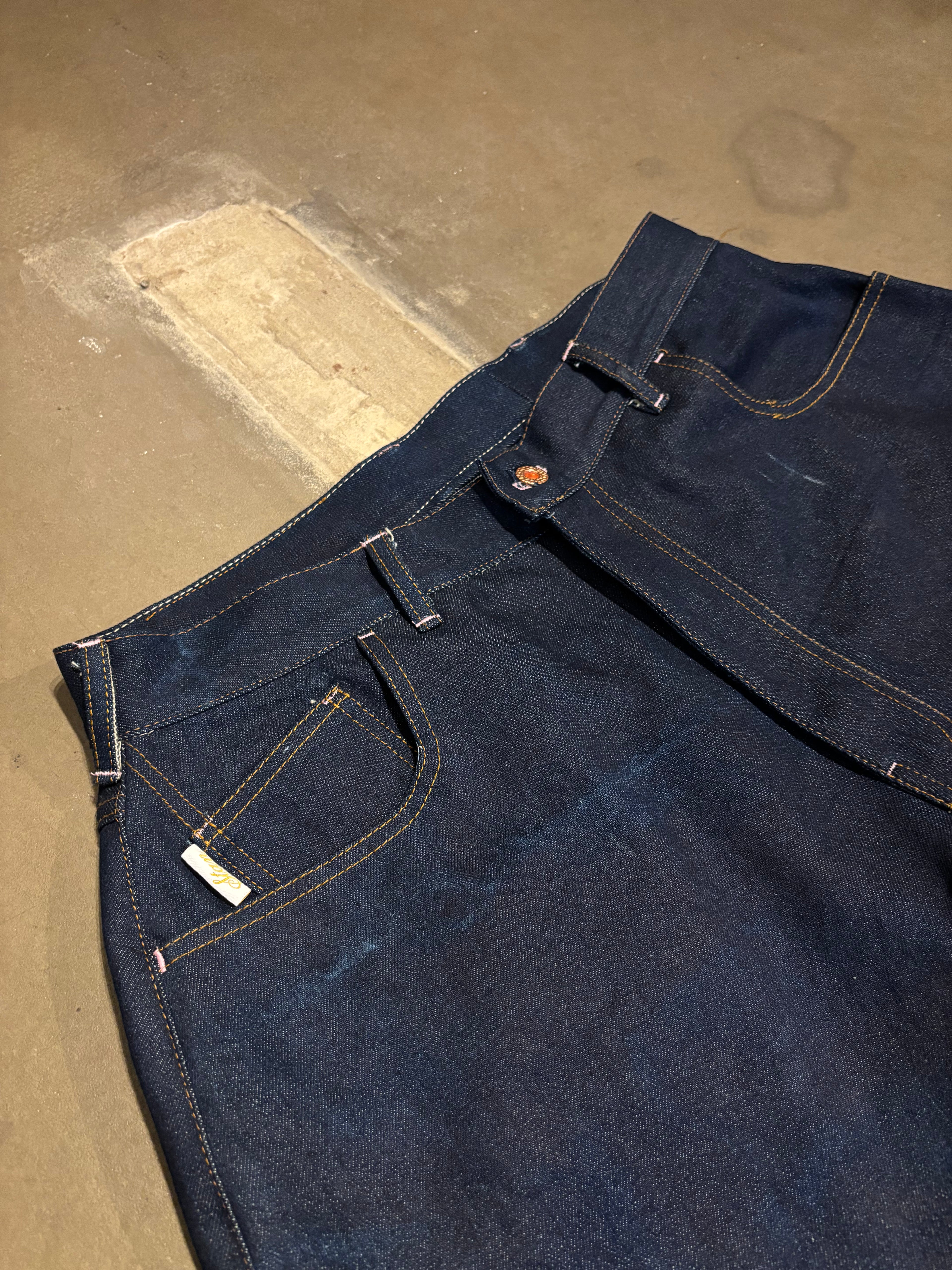 Indigo Pink Tack Ultra-Baggy