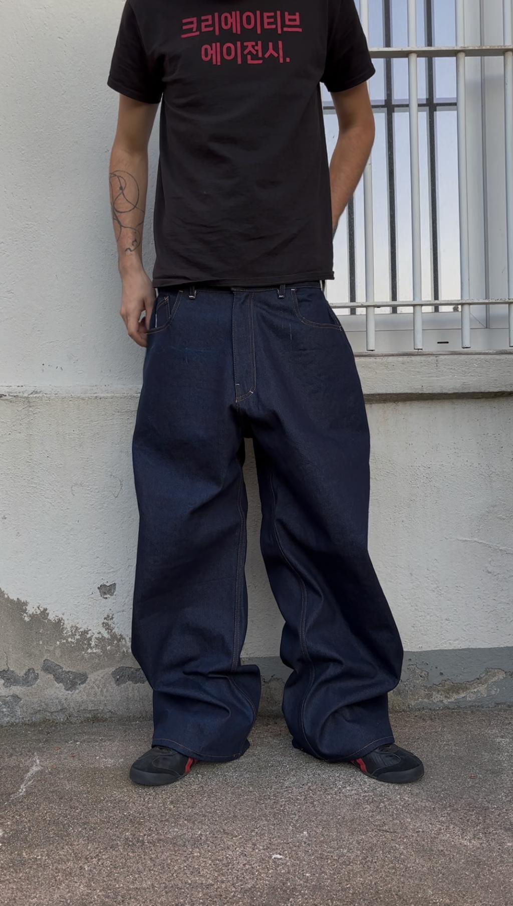 Indigo Pink Tack Ultra-Baggy