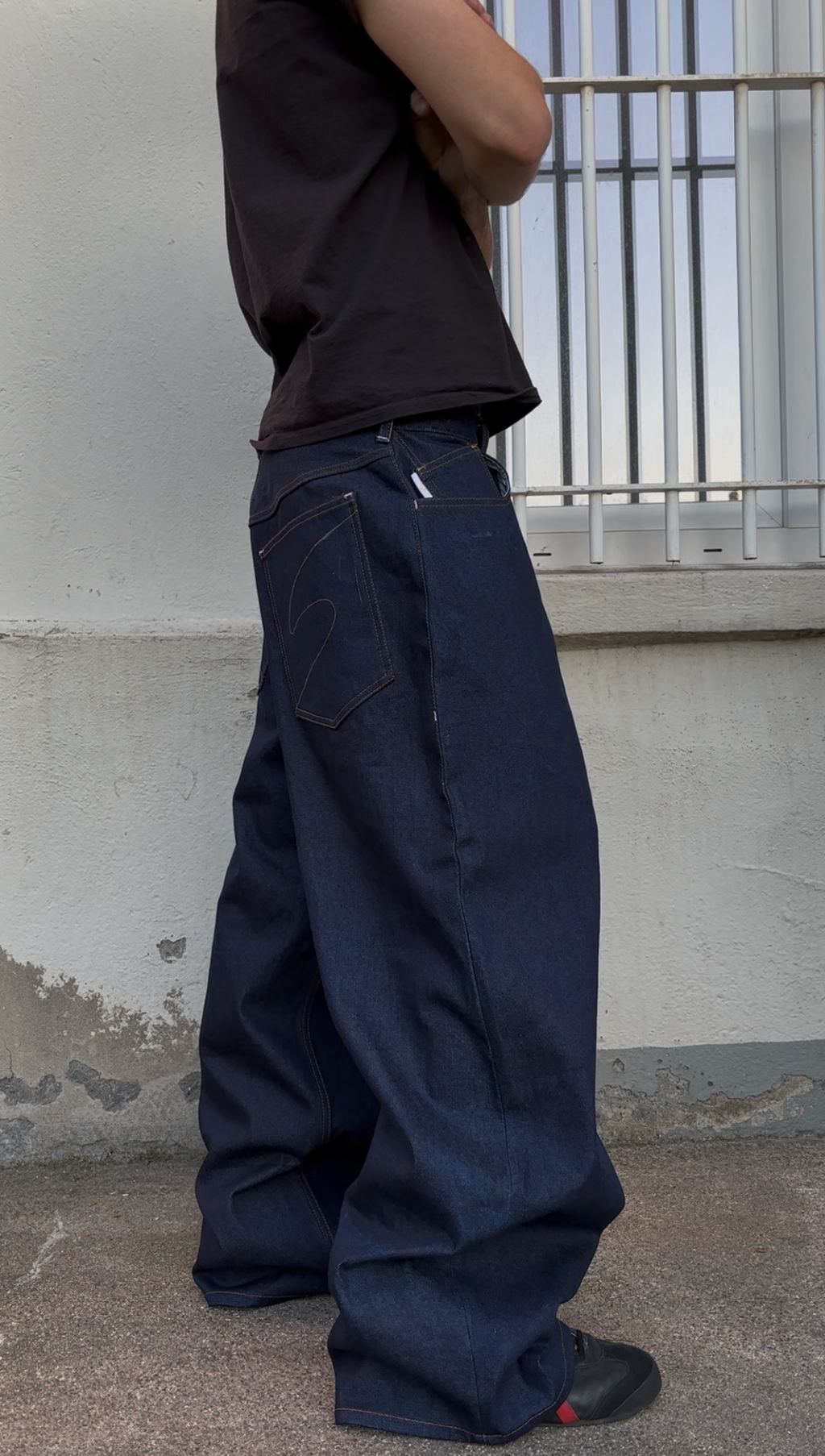Indigo Pink Tack Ultra-Baggy